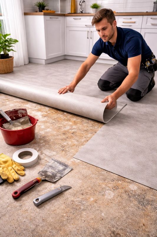Linoleum Floor Installation in East Greenwich, RI