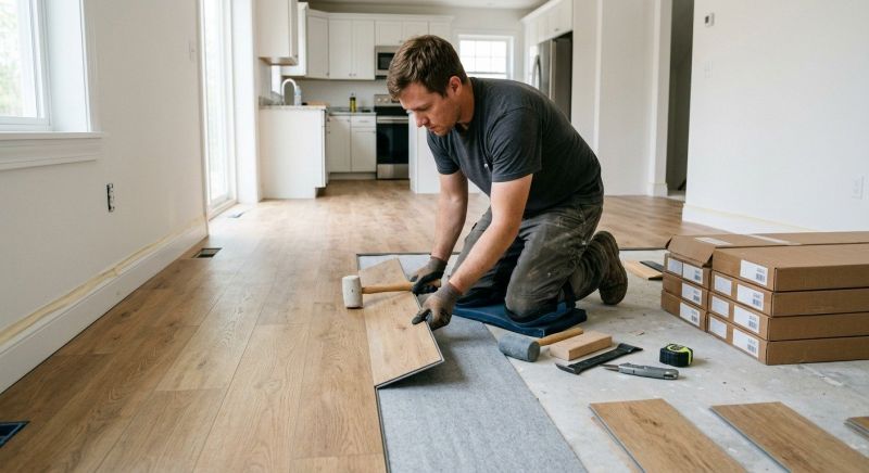 Vinyl Plank Floor Installation in North Attleboro, MA